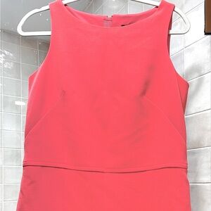 Ann Taylor Coral Shift Sheath Dress Sleeveless Office Career Classic 4